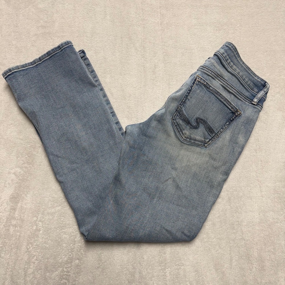 Silver Jeans Co Light Wash Mid Rise Bootcut Stretch Denim Jeans Size 27x30